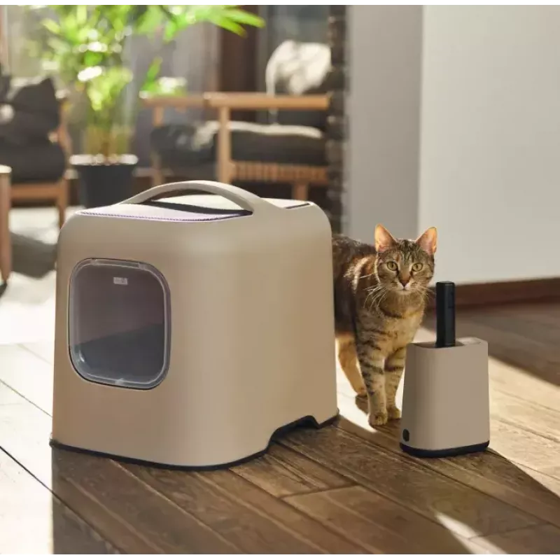 Rotho Biala pá para areia de gato com sacos, cappuccino