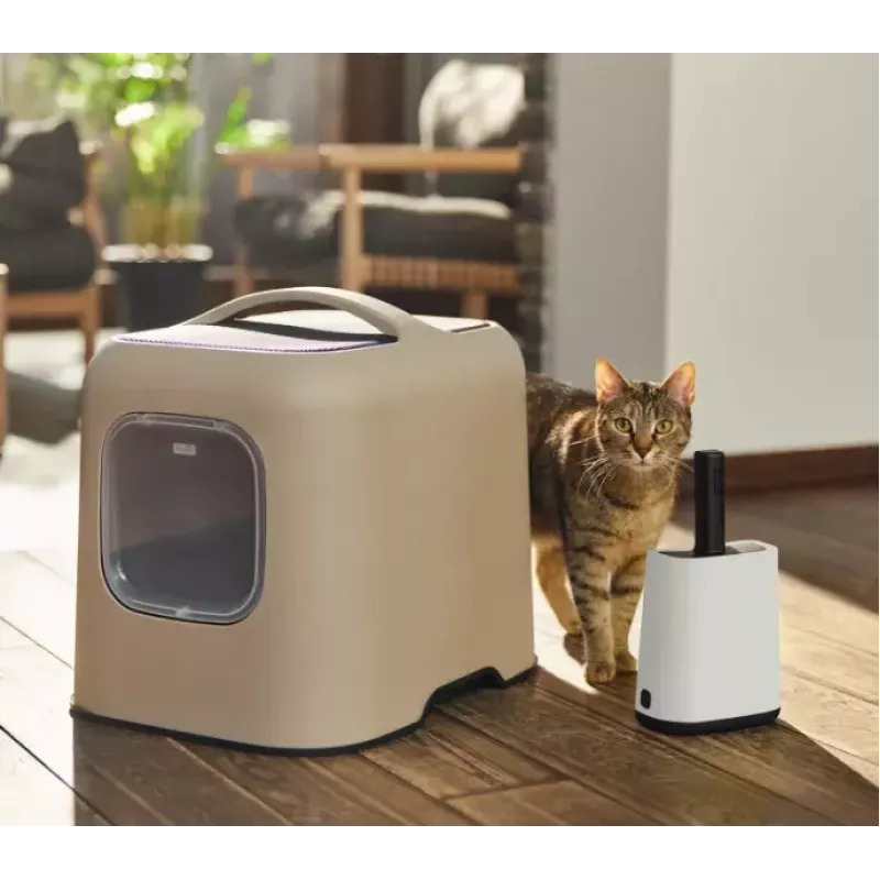 Rotho Biala pá para areia de gato com sacos, branca