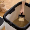 Caixa de areia para gatos rotho Biala XL — caixa de areia grande em plástico, branco, 499×614×576 mm, filtro de carvão, orifício de suspensão
