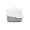 Savic Nestor Jumbo caixa de areia fechada para gatos, 66,5 x 48,5 x 46,5 cm, branco-cinzento