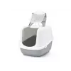Savic Nestor Jumbo caixa de areia fechada para gatos, 66,5 x 48,5 x 46,5 cm, branco-cinzento