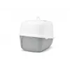 Savic Nestor Jumbo caixa de areia fechada para gatos, 66,5 x 48,5 x 46,5 cm, branco-cinzento