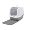Savic Nestor Jumbo caixa de areia fechada para gatos, 66,5 x 48,5 x 46,5 cm, branco-cinzento
