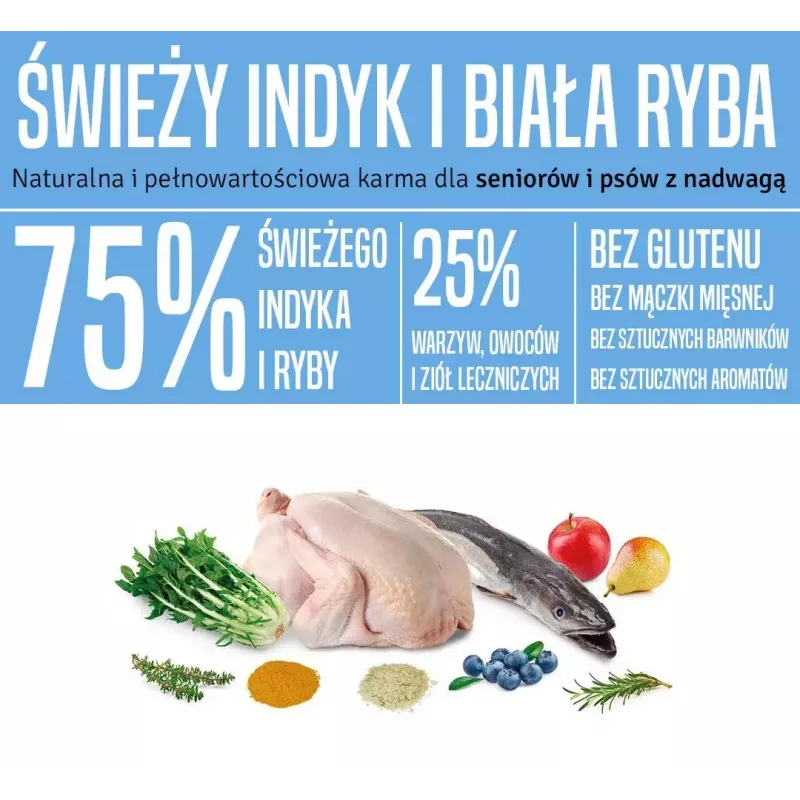 Comida seca para cães ARQUIVET Fresh Senior & Light peru e peixe, 10 kg, 26% de proteína, 10% de gordura