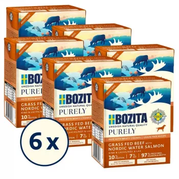 BOZITA Purely comida húmida para cães vaca & salmão Adult 370 g, sem cereais, para todas as raças