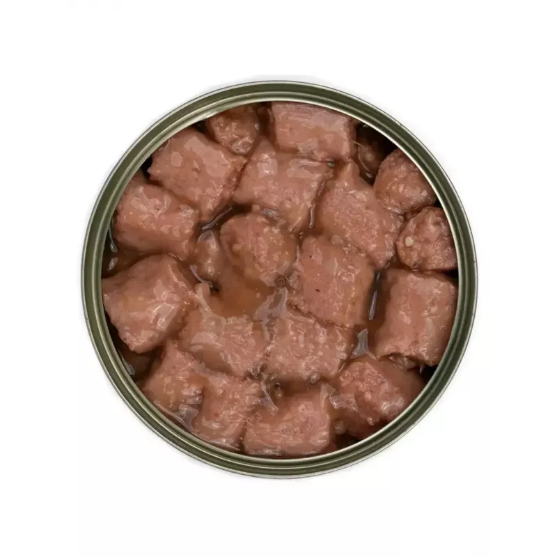 Comida húmida para cães TufTuf Pedaços de carne com Aves 1,25 kg — alimento completo para cães adultos em lata, 7 % proteína, 81,5 % humidade