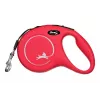 Flexi New Classic M trela extensível para cães, fita de 5 m, até 25 kg, vermelha
