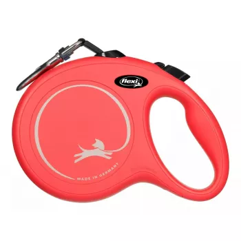 Trella Flexi New Classic 5 m, fita de nylon preta, para raças grandes até 50 kg