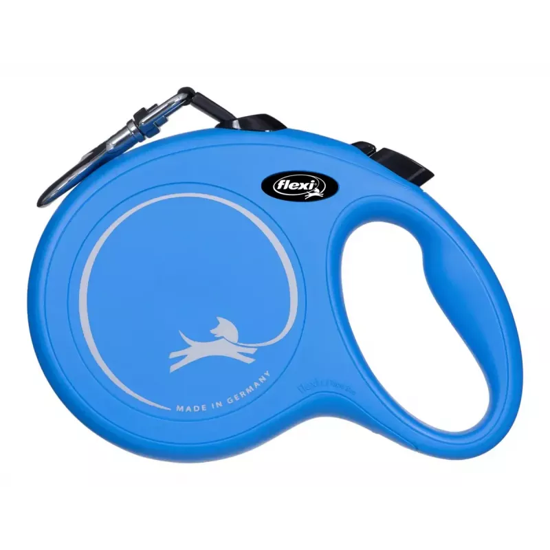 Trella Flexi New Classic 8 m — trela de corda Flexi 8 m, azul, L, carga máx. 50 kg