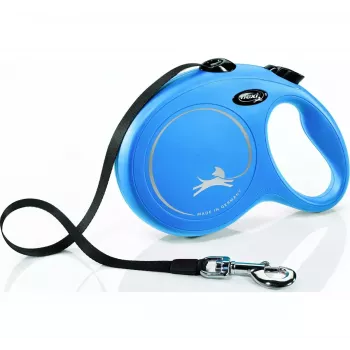 Trella Flexi New Classic 8 m — trela de corda Flexi 8 m, azul, L, carga máx. 50 kg