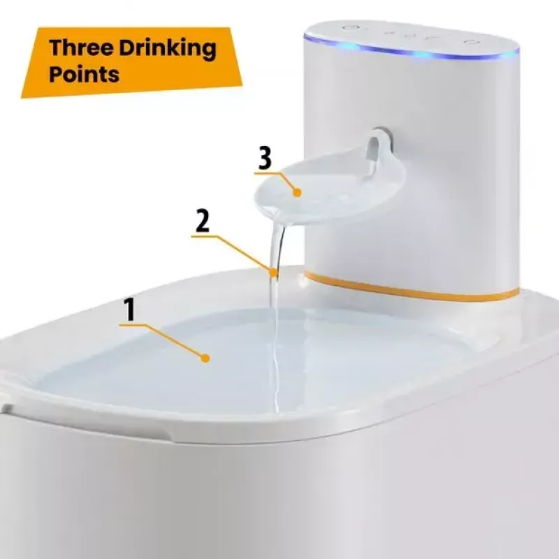 Fonte para animais FERPLAST ASTRA 3L com sensor de movimento — 3 l tecnopolímero, alimentação por pilha/DC, filtração em 3 fases