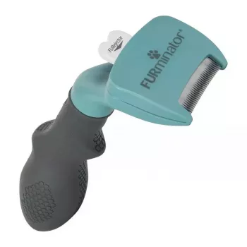 Escova para gatos FURminator FUR151296 — tamanho pequeno para gatos de pelo comprido de raças pequenas, preto, 200 g