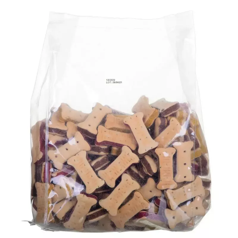 Petiscos de treino para cães MACED Cube Cookies Mini Mix 1 kg — bolachas mini em cubos sortidas, mistura de aves