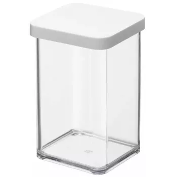 Dispensador de alimentos rotho Loft 11604 retangular 1 L, tecnopolímero transparente, 100×100×142 mm