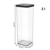 Rotho Loft 1160608080 recipiente para guloseimas, 2 l, de plástico, adequado para máquina de lavar loiça e congelador, preto