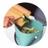 Balde do lixo rotho Albula retangular plástico 6 L, plástico reciclado, verde-escuro, orifício de suspensão