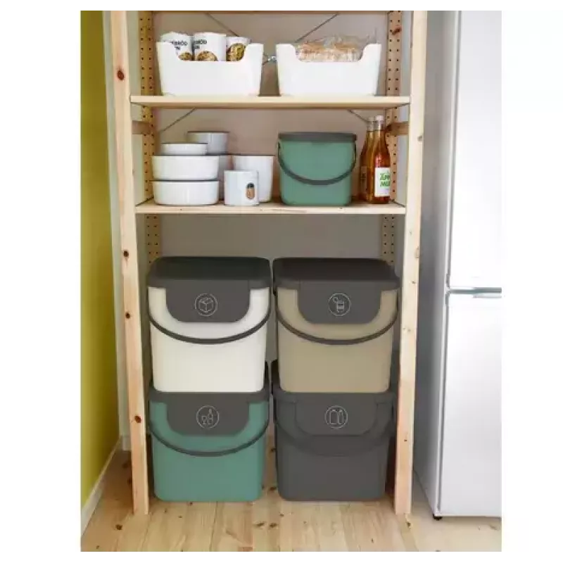 Rotho Albula contentor de separação de resíduos, 40 l, cappuccino