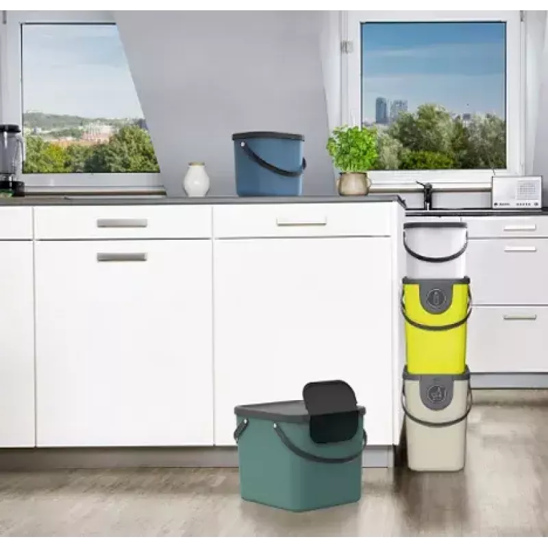 Rotho Albula contentor de separação de resíduos, 40 l, cappuccino