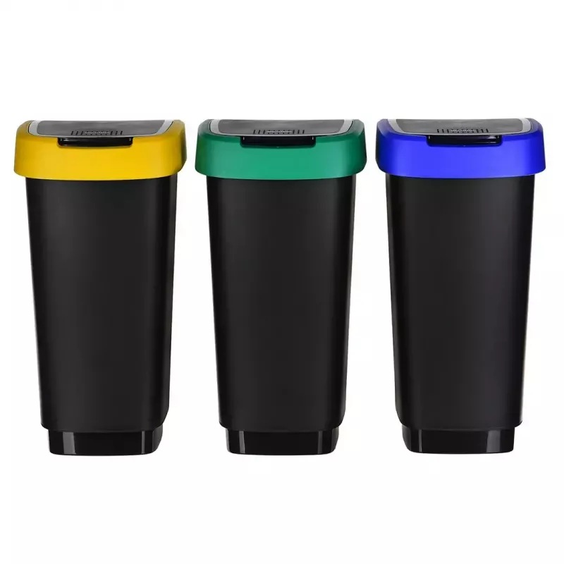 Rotho Twist 1045899999 conjunto de caixotes do lixo, 3 x 25 l, plástico