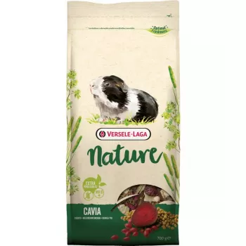 Snack Versele-Laga Cavia Nature 2,3 kg — alimento para porquinhos-da-índia, 15% proteína, 16% fibra bruta, 3% gordura, ervas, vitamina D3, sem conservantes e sem açúcar