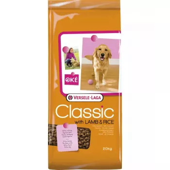 Alimento seco para cães VERSELE-LAGA borrego e arroz 20 kg — cães adultos, todos os tamanhos de raça, 22% proteína, 10% gordura