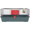 Gaiola para roedores ZOLUX Classic 80 — recinto de metal/plástico de dois andares, 800×430×330 mm, espaçamento da grelha 31 mm, cinzento/vermelho