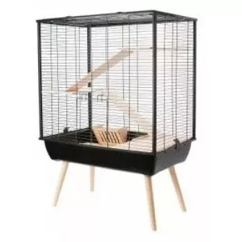 ZOLUX Neo Cozy grandes roedores H80 preto — gaiola de metal/plástico para ratos e ratinhos, A 80 cm, L 78 cm, P 48 cm