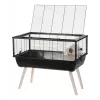 Gaiola para roedores ZOLUX Neo Nigha small H36 preta, madeira, B780×T360×H480 mm, roda de exercício incluída