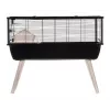 Gaiola para roedores ZOLUX Neo Nigha small H36 preta, madeira, B780×T360×H480 mm, roda de exercício incluída
