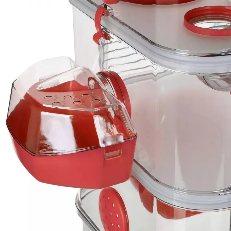 ZOLUX Rody3 Trio gaiola para hamsters, vermelha
