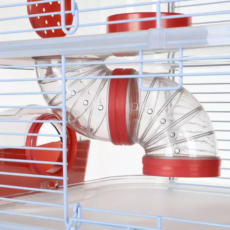 ZOLUX Rody3 Trio gaiola para hamsters, vermelha