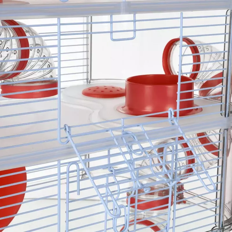 ZOLUX Rody3 Trio gaiola para hamsters, vermelha