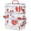 ZOLUX Rody3 Trio gaiola para hamsters, vermelha