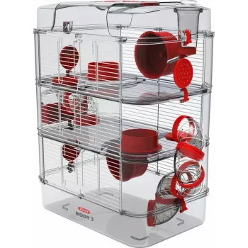 Terário ZOLUX Rody3 Trio — habitat para pequenos animais, metal/plástico, 410×270×530 mm, 3 kg, incl. roda de exercício
