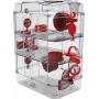 ZOLUX Rody3 Trio gaiola para hamsters, vermelha