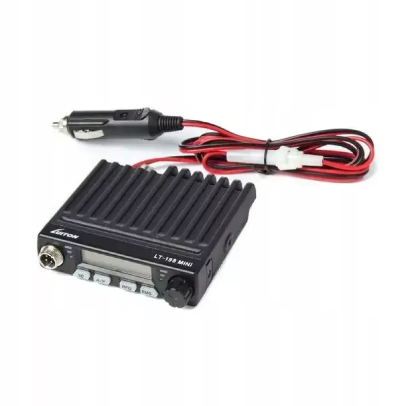 Luiton LT-198 rádio CB, AM/FM, ASQ, ficha de isqueiro, preto