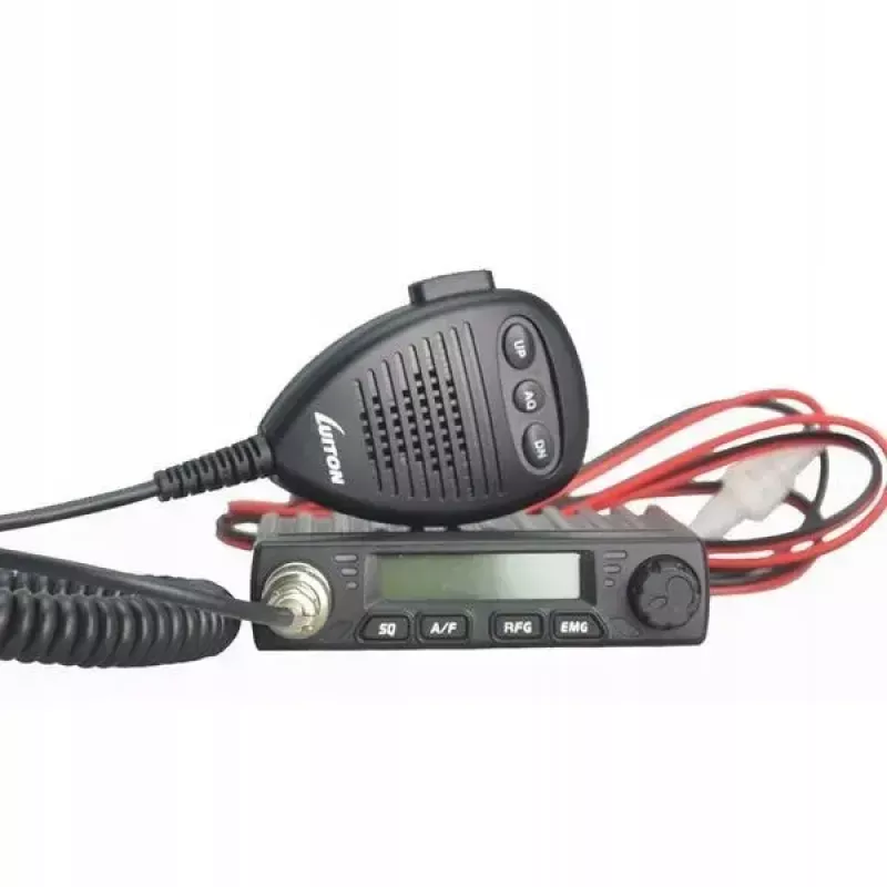 Luiton LT-198 rádio CB, AM/FM, ASQ, ficha de isqueiro, preto