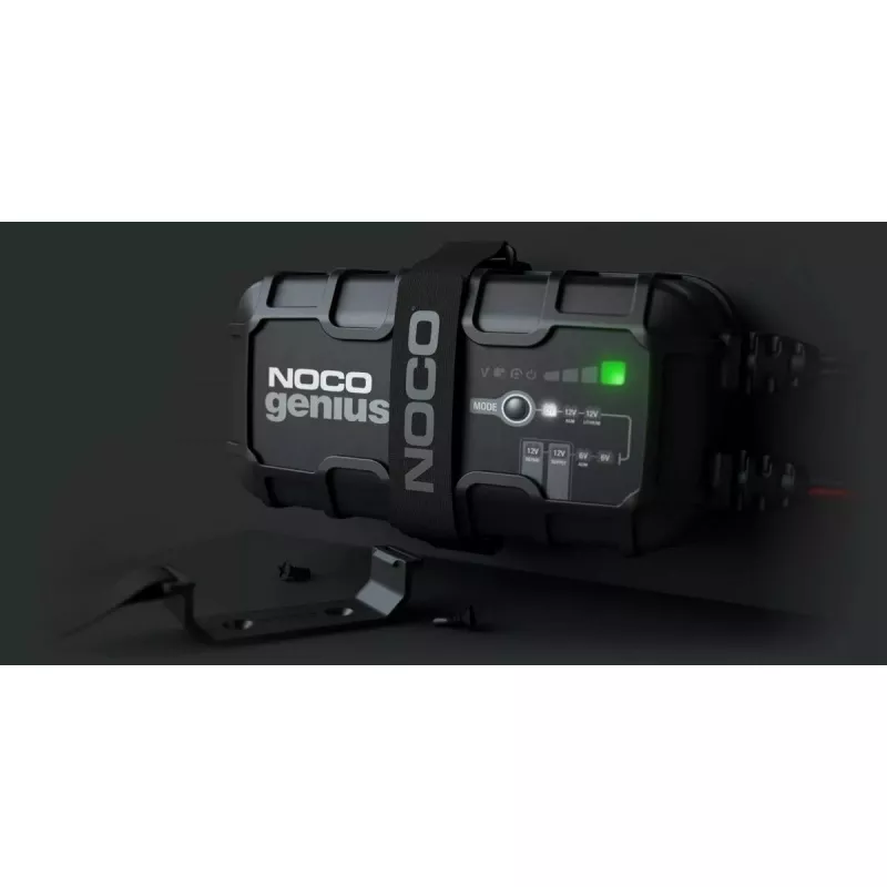 Carregador de bateria NOCO GENIUS10 EU 10 A para baterias de 6V e 12V — manutenção e dessulfatação, 150 W, Li‑Ion/AGM/Gel, resistente à água IPX