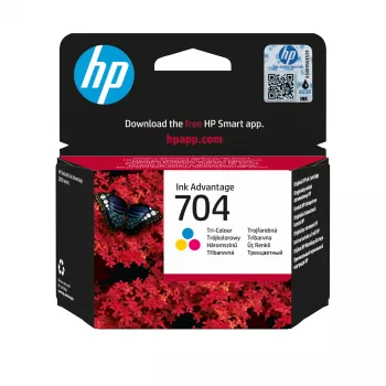 Tinteiro HP 704 Tricolor Original Ink Advantage, ciano, magenta, amarelo, 1 unid., 200 páginas