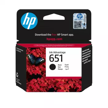 Tinteiro HP 651 Preto Original Ink Advantage, preto, 1 unid., 600 páginas
