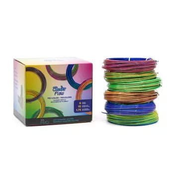 Material de impressão 3D 3Doodler FLOW-TRIFILLS ácido polilático (PLA) preto, azul, cobre, dourado, verde, roxo, vermelho 260 g