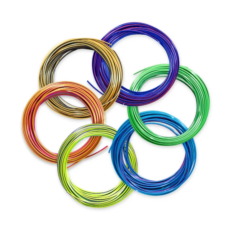 Material de impressão 3D 3Doodler FLOW-TRIFILLS ácido polilático (PLA) preto, azul, cobre, dourado, verde, roxo, vermelho 260 g