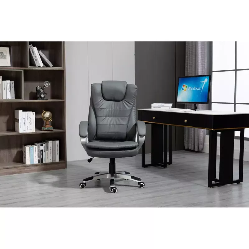 Activejet YK7304 cadeira de escritório aquecida com massagem, cinzenta