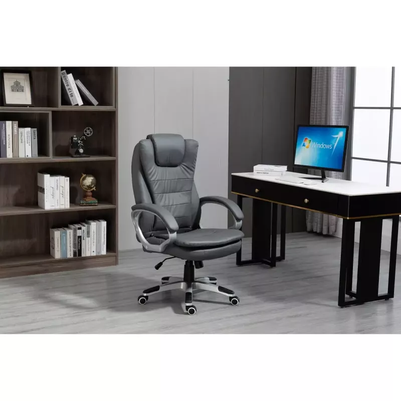 Activejet YK7304 cadeira de escritório aquecida com massagem, cinzenta