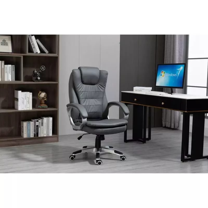 Activejet YK7304 cadeira de escritório aquecida com massagem, cinzenta