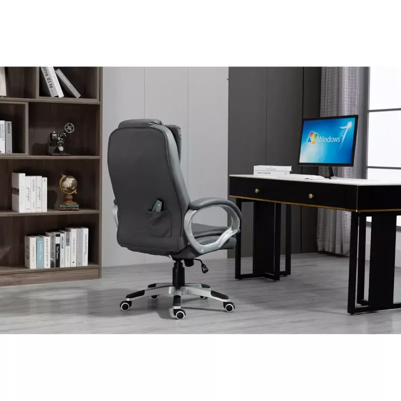 Activejet YK7304 cadeira de escritório aquecida com massagem, cinzenta