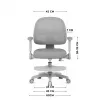 Cadeira giratória mark adler Junior 5.0 — encosto ergonómico em rede, assento em espuma, altura ajustável 42–54 cm, cinzenta