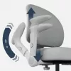 Cadeira giratória mark adler Junior 5.0 — encosto ergonómico em rede, assento em espuma, altura ajustável 42–54 cm, cinzenta