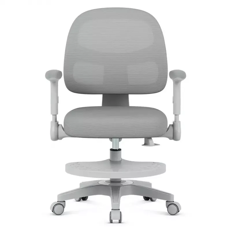 Cadeira giratória mark adler Junior 5.0 — encosto ergonómico em rede, assento em espuma, altura ajustável 42–54 cm, cinzenta