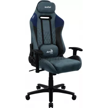 Cadeira gaming universal Aerocool DUKE AeroSuede preta, azul